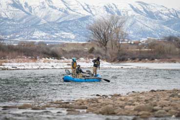 Vail Valley Anglers Guided Fly Fishing Winter Float Trips in Vail, Colorado.