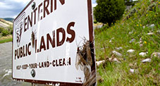 Entering Public Lands Sign