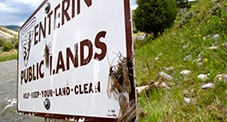 Entering Public Lands Sign