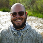 Vail Valley Anglers guide Freddie Pixtun on the bank of one of our home waters the Eagle River in Edwards, CO.